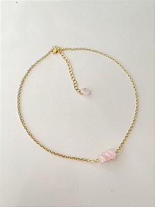Gargantilha Laos Quartzo Rosa