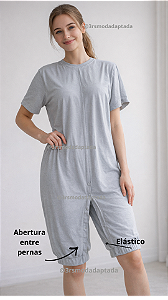 Macacão adaptado, para pessoas com necessidades especiais que tiram a roupa e fralda