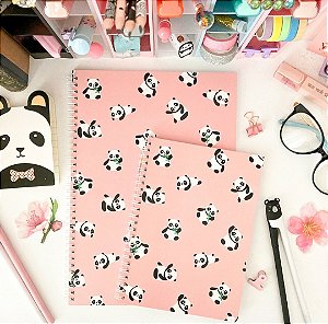Cadernico Espiral Panda