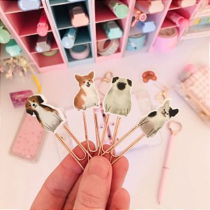 Kit com 4 Clips Cachorrinhos
