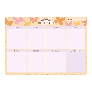 Planner Mensal de Mesa Linha Voar_Cartões Gigantes