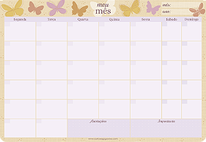 Planner Mensal de Mesa Linha Voar_Cartões Gigantes