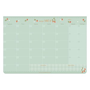 Planner Mensal de Mesa Linha Morango _ Cartoes Gigantes
