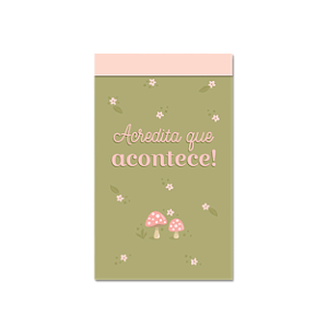 Bloquito de Anotações Linha Cogumelo _Cartões Gigantes