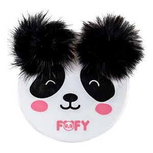Apontador Panda Dois Furos e Orelhas Pelúcia _ Fofy