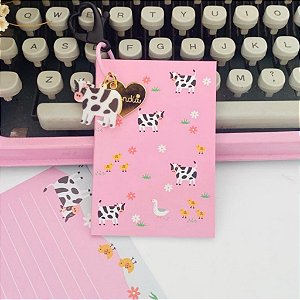Caderno Chaveirinho Vaquinha Smell The Flowers
