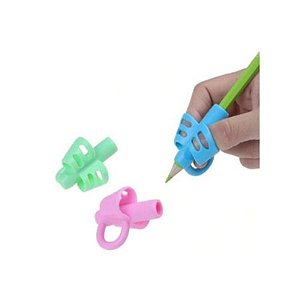 Kit com 3 Adaptadores de Lápis com Encaixe de dedo Linha Color Joy