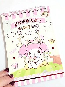 Bloco com Adesivos e Folhas My Melody