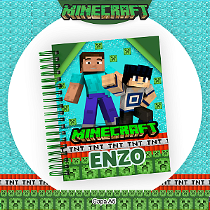 Agenda Infantil Personalizada Minecraft