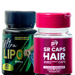 Kit Ultra Lipo + SR Caps Hair Colágeno