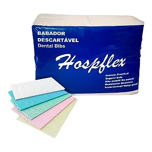 Babador Descartável Impermeável - Dental Bibs