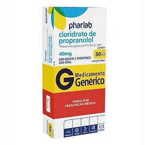 CLORIDRATO DE PROPRANOLOL 40mg
