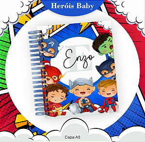 Produto - Caderno Infantil - Heróis Baby
