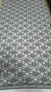 Renda Tule Cordone floral Bordado cor Fendy,Largura 130 cm