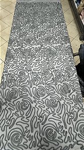 Tule de malha  bordado sem pedrarias cor cinza,Largura 130 cm
