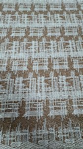 Tela bordada sem pedrarias,off white 130 cm 100% Poliamida.