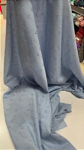 Tecido laise mista Azul serenity  150cm de largura