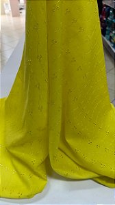 Tecido laise mista Amarelo 150cm de largura