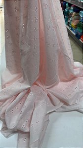 Tecido laise mista Rosa claro 150cm de largura
