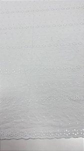 Tecido laise 100% algodão branco