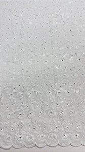 Tecido laise 100% algodão branco