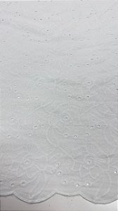 Tecido laise 100% algodão branco