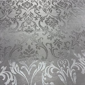 Tecido Jacquard Bordado Arabesco Off White