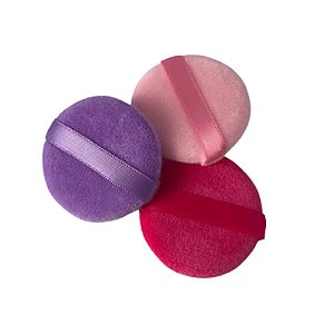 Kit com 3 Esponjas Redondas para Pó