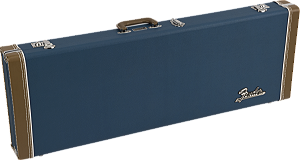 Case Fender Deluxe para Stratocaster Telecaster Prata e Azul LPB