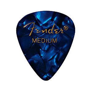 Kit Fender com 12 palhetas Premium Celluloid 351 Shape Medium Blue Moto