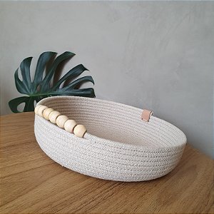 Bandeja Redonda Miçangas | 25cm x 6cm