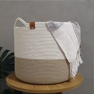 Cesto Organizador 35cm x 30cm | Corda Náutica | Pronta Entrega