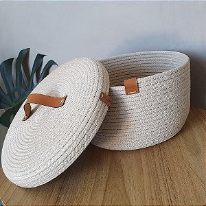 Cesto Organizador com Tampa | 24cm x 14cm