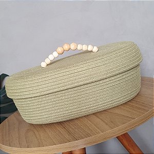 Porta Pão | Cesto Oval com Tampa