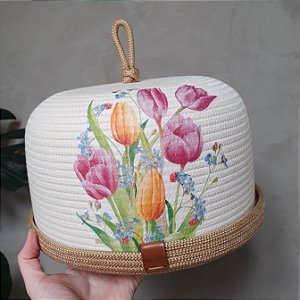 Boleira | Cobre Bolo Tulipas