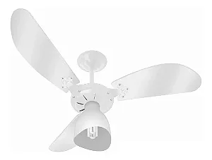 VENTILADOR TETO NEW CRISTAL 3 PAS ACRILICA BRANCA VENTI DELTA