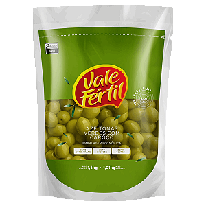 Azeitona Verde Inteira Com Caroço - 1 kg
