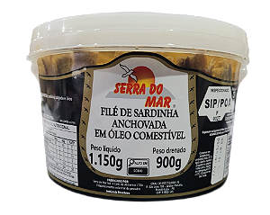 Fillet de Peixe Anchovado ao Óleo - Sardinha 900 gr