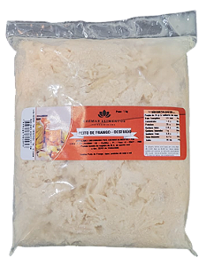Peito de Frango Cozido, Desfiado e Congelado 1 Kg