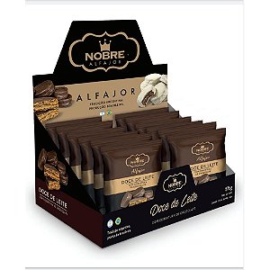 Alfajor Doce de Leite C/ Chocolate Meio Amargo 50 gr - Cx 12 unidades - Nobre