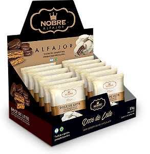 Alfajor Doce de Leite C/ Chocolate Branco 50 gr - Cx 12 unidades - Nobre