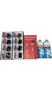 kit vaporesso xros mini + 2 salt zomo sortida + 8 coil linha xros