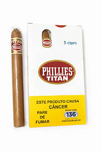 Charuto Phillies Titan Tradicional - Embalagem com 05 Unidades