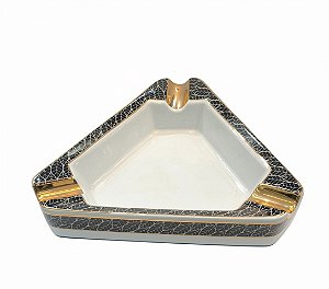 Cinzeiro de Porcelana de Luxo para Charutos - Coleção Noir Leaf