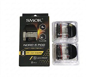 TANQUE SMOK NORD 6 Pod — Empty Pod Top-Fill | 5 mL | 2 Unidades