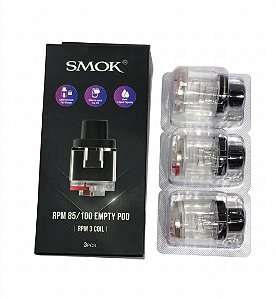 TANQUE SMOK RPM 85/100 Empty Pod — RPM 3 Coil | 6 mL | 3 Unidades