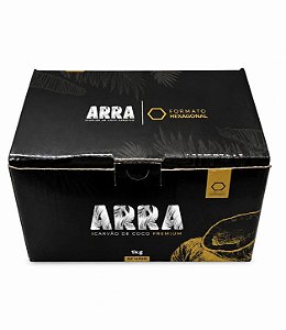 Carvão de Coco Arra 1kg (52 Unidades)