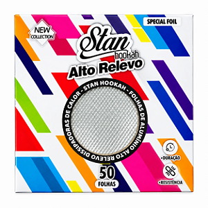 Papel Alumínio Stan Hookah Alto Relevo – 50 Folhas