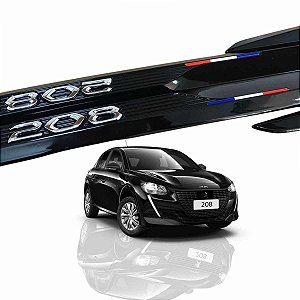 Friso Lateral Novo 208 Peugeot 2022 Preto Perla