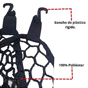 Rede Porta-Malas de Poliéster 100x100 para Carros Grandes